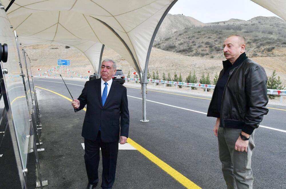 İlham Əliyev TalışTapqaraqoyunluQaşaltı sanatoriyası avtomobil yolunun açılışında iştirak edib  FOTO