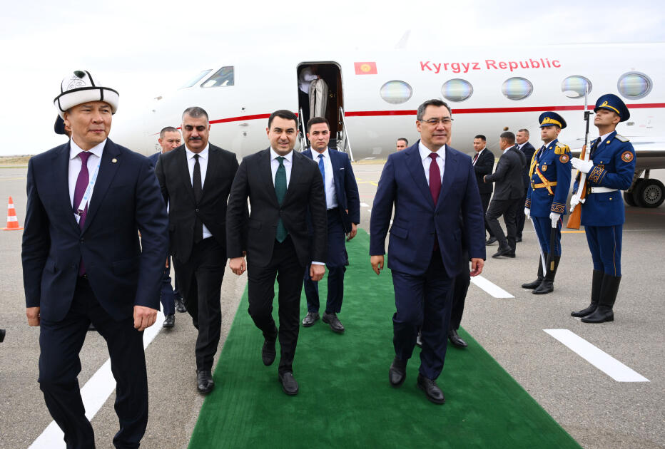 Qırğızıstan Prezidenti Sadır Japarov Azərbaycana səfər gəlib  FOTO