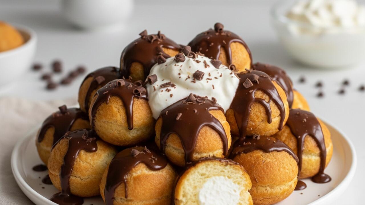 3 inqredientli yalan&ccedil;ı profiterol