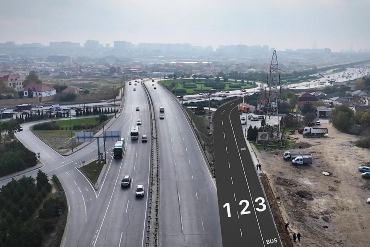 Zabrat yoluna da avtobus zolağı çəkildi