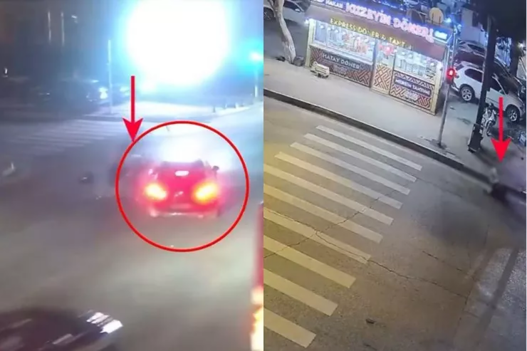 Bakıda motosiklet&ccedil;inin &ouml;ld&uuml;y&uuml; dəhşətli qəzanın HADİSƏ ANI 