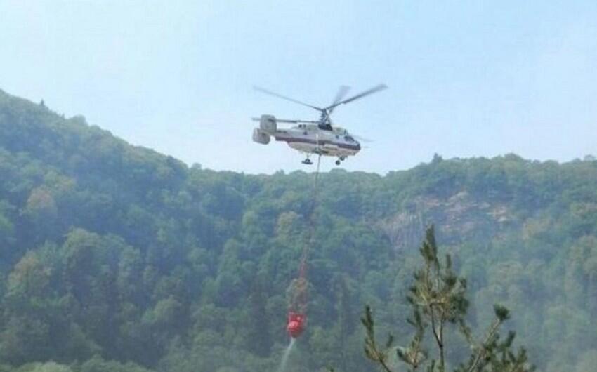 Ağdərədə yanğın  Helikopter cəlb olundu