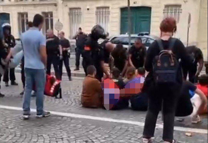 Fransa polisi ermənilərin aksiyasını belə dağıtdı 