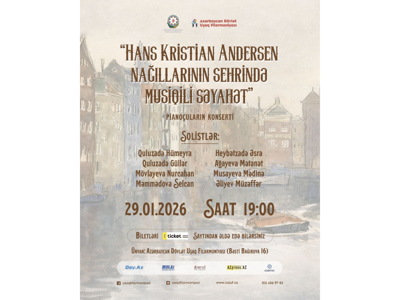 D&ouml;vlət Uşaq Filarmoniyası &ldquo;Andersen nağıllarının sehrində musiqili səyahət&rdquo; adlı nağıl dolu axşam yaşayacaq