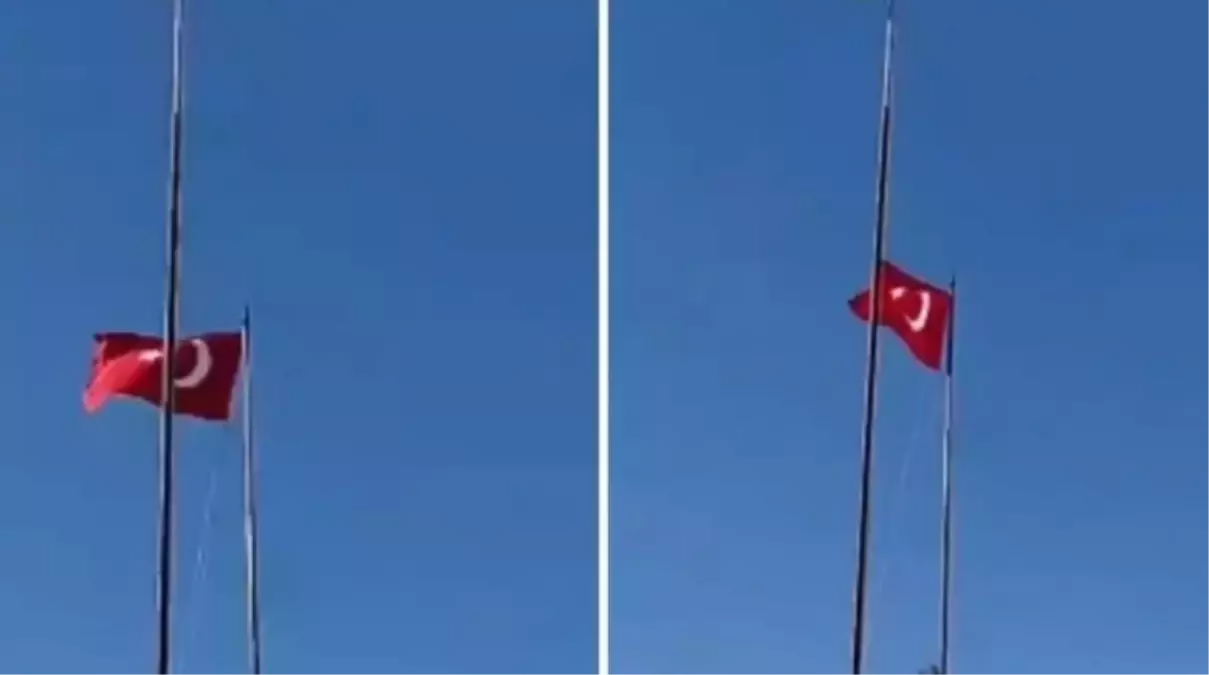 T&uuml;rkiyə bayrağına qarşı h&ouml;rmətsizlik: