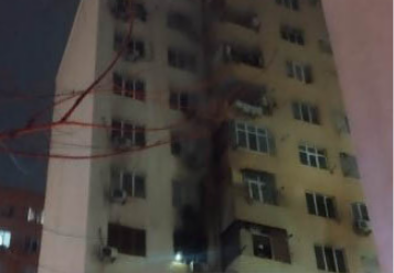 Abşeronda bina yanır 