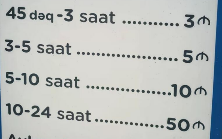 10 saatı ke&ccedil;sə, 50 manat  &ldquo;Araz&rdquo; marketin parkinq qiymətləri narazılıq yaratdı FOTO