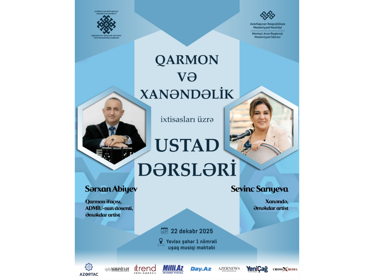 Mingəçevir və Yevlaxda dörd ixtisas üzrə ustad dərsləri təşkil olunacaq 