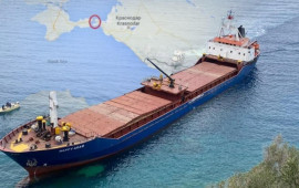 T&uuml;rkiyə gəmisi Qara Dənizdə saya oturdu 