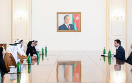 İlham Əliyev Birləşmiş Ərəb Əmirlikləri Federal Milli Şurasının sədrini qəbul edib 