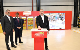 Prezident Bakıda qəlyanaltı məhsullarının istehsalı zavodunun açılışında iştirak edib  FOTO