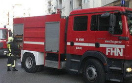 Nərimanovda restoranda yanğın oldu