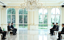 Prezident İlham Əliyev Kımqu Kanqın etimadnaməsini qəbul edib  FOTO