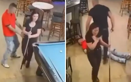 Arvadına toxunan sərxoş şəxsi bir zərbə ilə belə yerə sərdi 