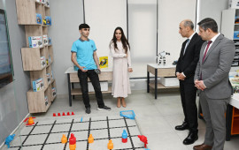 Leyla Əliyeva və Alena Əliyeva Gəncədə STEAM mərkəzində və 37 n&ouml;mrəli tam orta məktəbdə olublar 