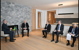 Prezident Davosda &ldquo;Dell Technologies&rdquo; şirkətinin Avropa, Yaxın Şərq və Afrika &uuml;zrə prezidenti ilə g&ouml;r&uuml;ş&uuml;b  FOTO