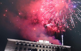 Xankəndidə atəşfəşanlıq keçirilib 