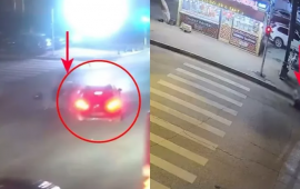 Bakıda motosiklet&ccedil;inin &ouml;ld&uuml;y&uuml; dəhşətli qəzanın HADİSƏ ANI 