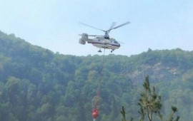 Ağdərədə yanğın  Helikopter cəlb olundu