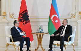 İlham Əliyev Albaniya Prezidenti Bayram Beqay ilə görüşüb  FOTO