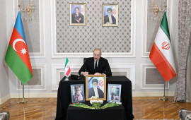 Prezident İlham Əliyev İranın &ouml;lkəmizdəki səfirliyində olub, başsağlığı verib  FOTO