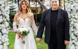 Canlı yayımda arvadından