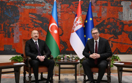 Belqradda İlham Əliyevin Aleksandar Vu&ccedil;i&ccedil; ilə təkbətək g&ouml;r&uuml;ş&uuml; ke&ccedil;irilib 