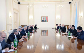 Prezident İranın xarici işlər nazirinin rəhbərlik etdiyi nümayəndə heyətini qəbul edib  FOTO