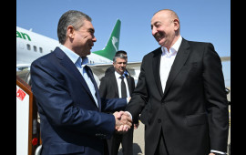 Qurbanqulu Berdiməhəmmədov Füzuli rayonuna gəlib  FOTO