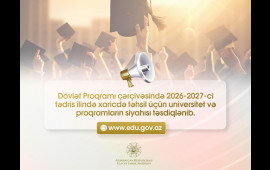 D&ouml;vlət Proqramının əhatə etdiyi universitet və proqramların siyahısı təsdiqlənib
