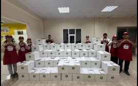 Leyla Əliyevanın təşəbbüsü ilə aztəminatlı ailələrə qurban payları çatdırılıb  FOTO