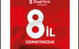 Ziraat Bank Azərbaycanartıq 8 ildir xidmətinizdə!