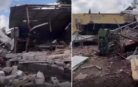 İzmirdə güclü partlayış oldu, ikimərtəbəli ev uçdu  Yaralananlar var