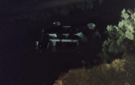 Çimərliyə gedən yolda "Range Rover" aşdı  2 yaralı var  FOTO