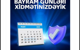 VTB (Azərbaycan) bayram günləri də xidmətinizdədir!