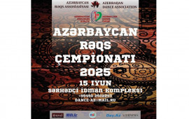 Bakı şəhəri üzrə müasir və milli rəqslər üzrə növbəti rəsmi Açıq Çempionat keçiriləcək