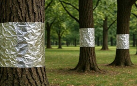 Bağınızdakı ağacların gövdəsinə alüminium folqa bükün