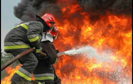 Bakıda güclü yanğın başladı 
