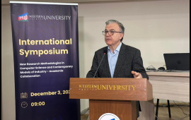 Qərbi Kaspi Universitetində Beynəlxalq Simpozium keçirilib  FOTO