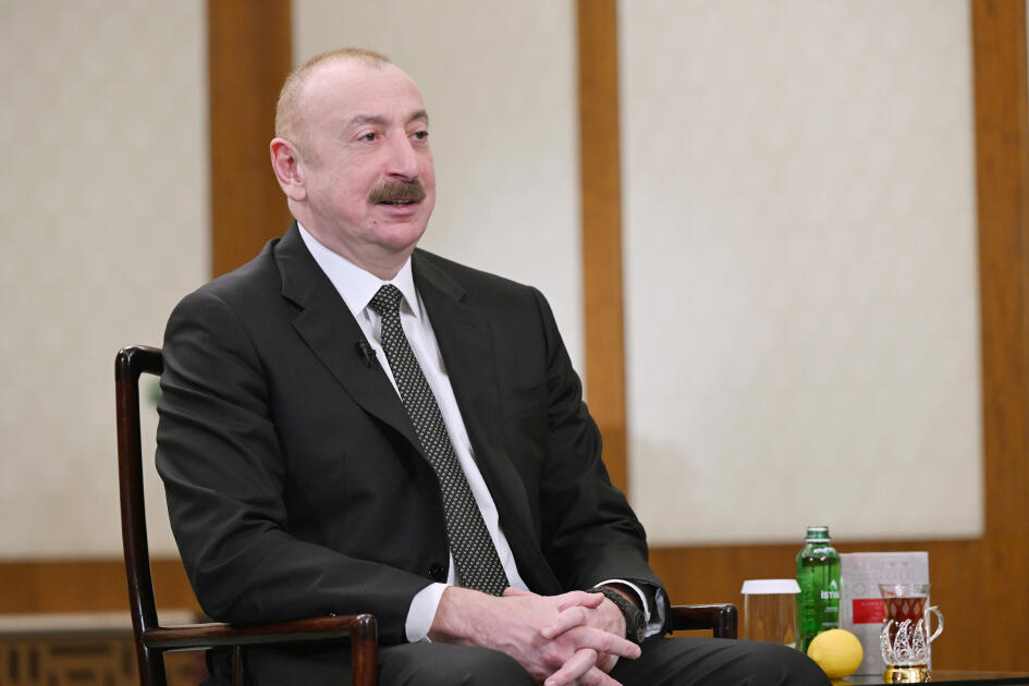 Prezident İlham Əliyev Pekində Çinin CGTN telekanalına müsahibə verib  FOTO