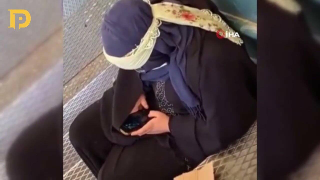 Bahalı "iPhone" işlədən dilənçi qadın gündəm oldu  VİDEO