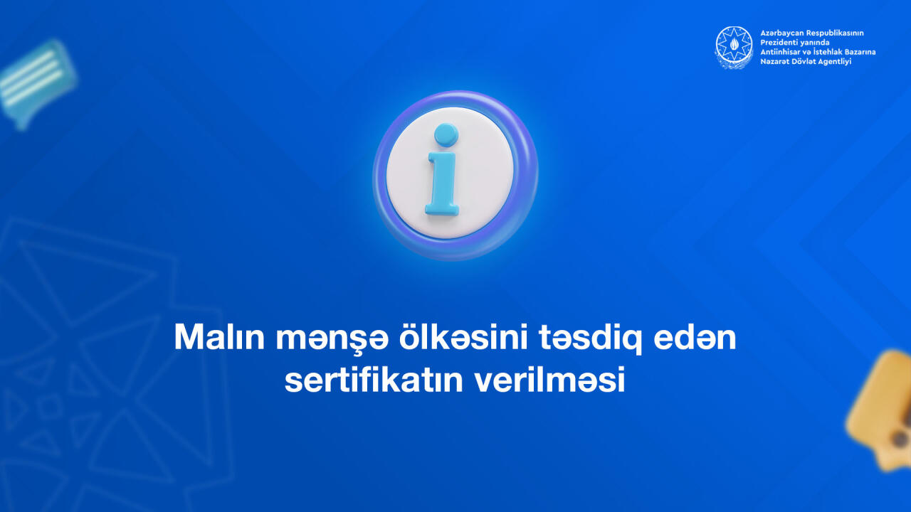 Malın mənşə ölkəsini təsdiq edən