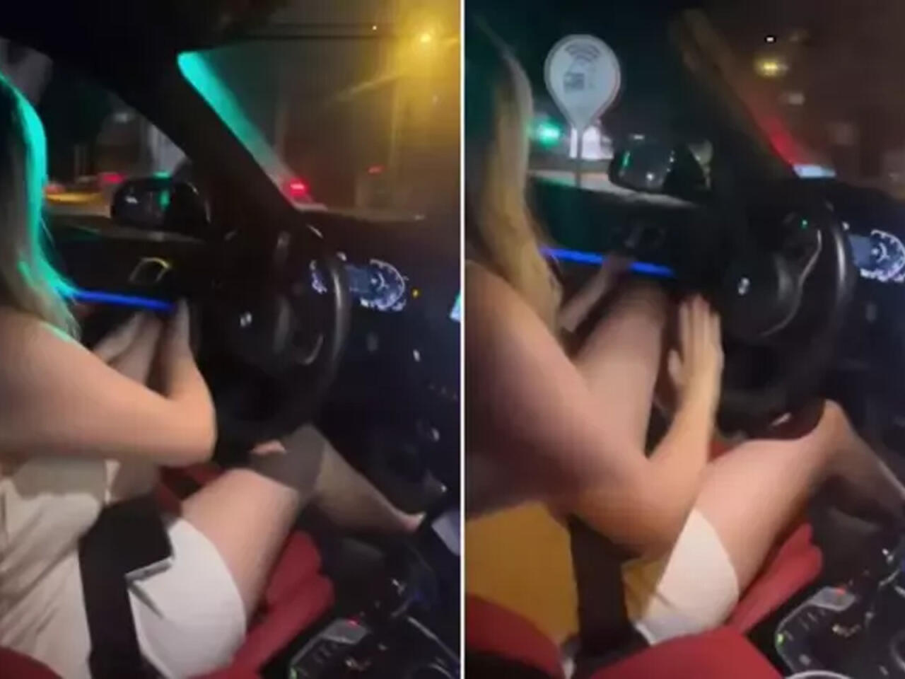 "BMW" ilə "drift" edən qızın sürücülük vəsiqəsi əlindən alındı  VİDEO  FOTO