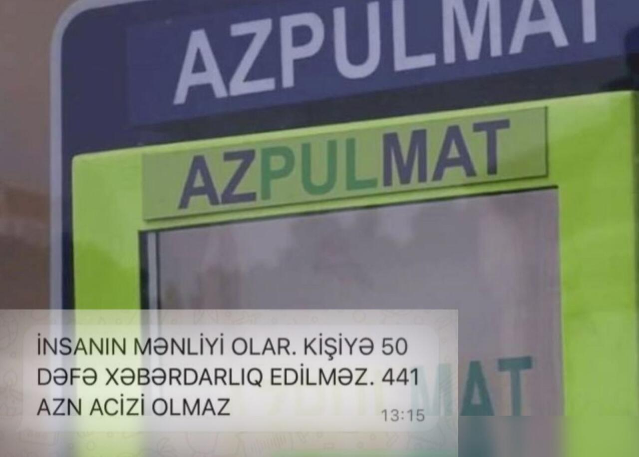 “Azpulmat” əməkdaşı müştərini təhqir etdi: “Adamın mənliyi olar” –