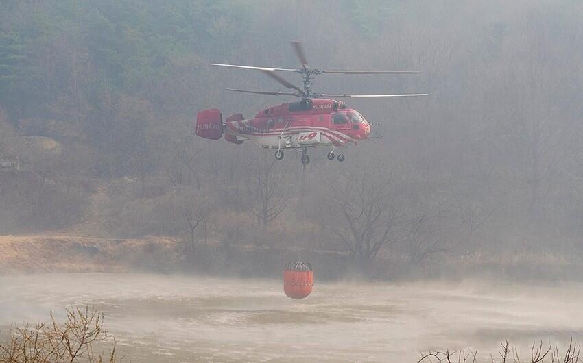 Cənubi Koreyada helikopter qəzaya uğradı