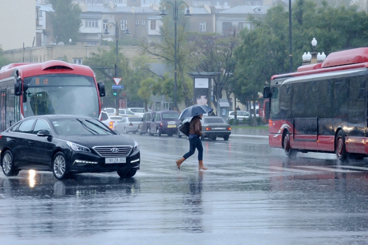 Bakıya güclü leysan yağacaq  Hava kəskin dəyişir