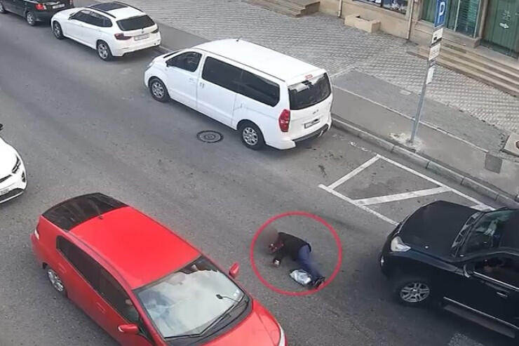 Bakıda piyadaların vurulma görüntüləri  Ani diqqətsizlik 