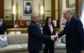 Ərdoğan Öcalanla görüşən heyəti qəbul etdi 