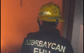 Sumqayıtda g&uuml;cl&uuml; yanğın