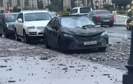 Bakıda güclü küləyin dəhşətli fəsadı 